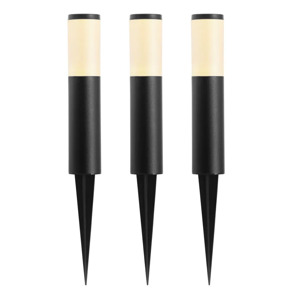 Luxorparts Utendørs Belysning|245 Solcelledrevet pullert 3-pk.