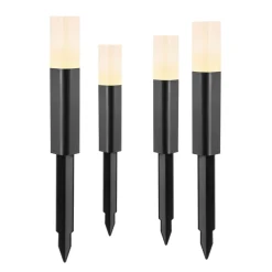 Luxorparts Utendørs Belysning|125 Solcelledrevet pullert 4-pk.