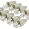 Luxorparts Mobilt Bredbånd Og Rutere|Nettverkskabler|STP-modulkontakt RJ45 Cat. 6 med strekkavlastning, 10-pk.