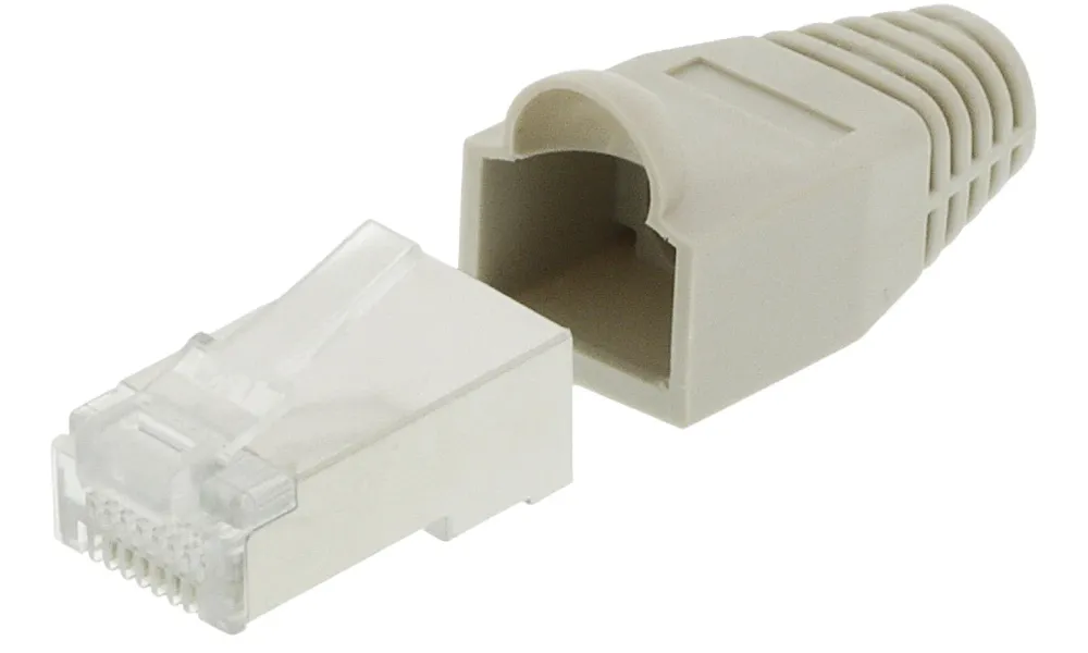 Luxorparts Mobilt Bredbånd Og Rutere|Nettverkskabler|STP-modulkontakt RJ45 Cat. 6 med strekkavlastning, 10-pk.