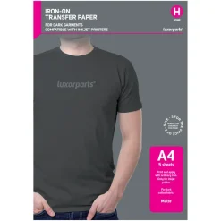 Luxorparts Skrivere Og Tilbehør|Tekstiloverføring for mørke plagg A4 5-pk.