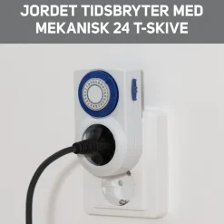 Luxorparts Sterkstrøm|Tidsbryter 24 t jordet 2-pk.