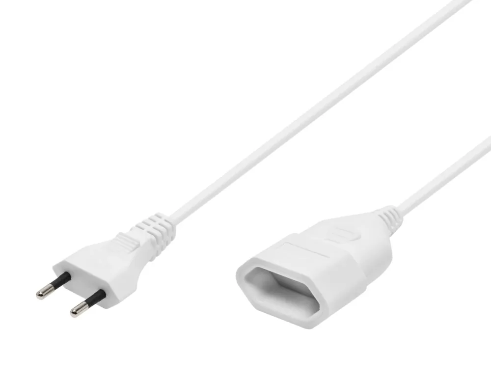Luxorparts Strømledninger|Ujordet skjøteledning 2,5 m (EU) 2-pk.