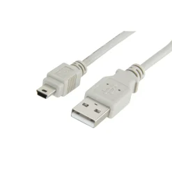 Luxorparts Usb-A & B-Kabler|Usb|USB-A- til Mini USB-kabel Grå 1 m