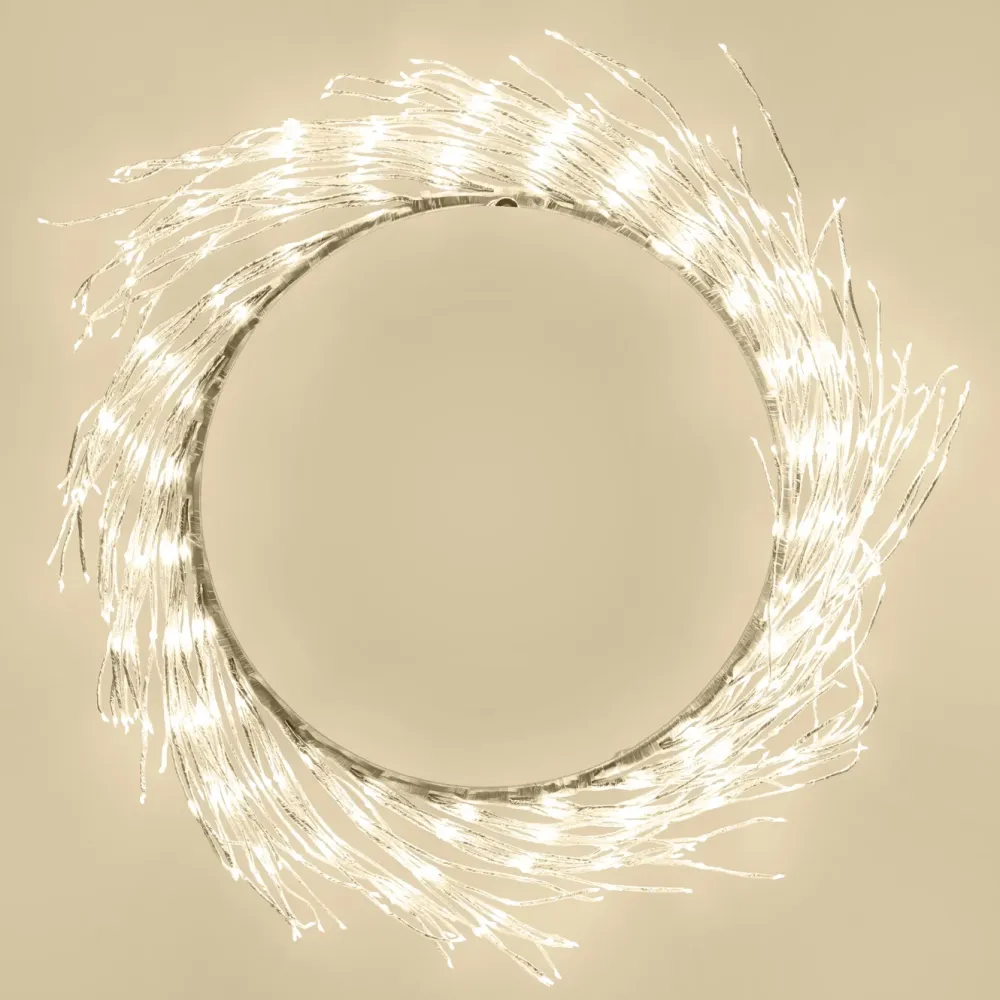 Kjell Lyslenker|Julelys|Lyskrans Ring 936 LED Ø50 cm (sølv)