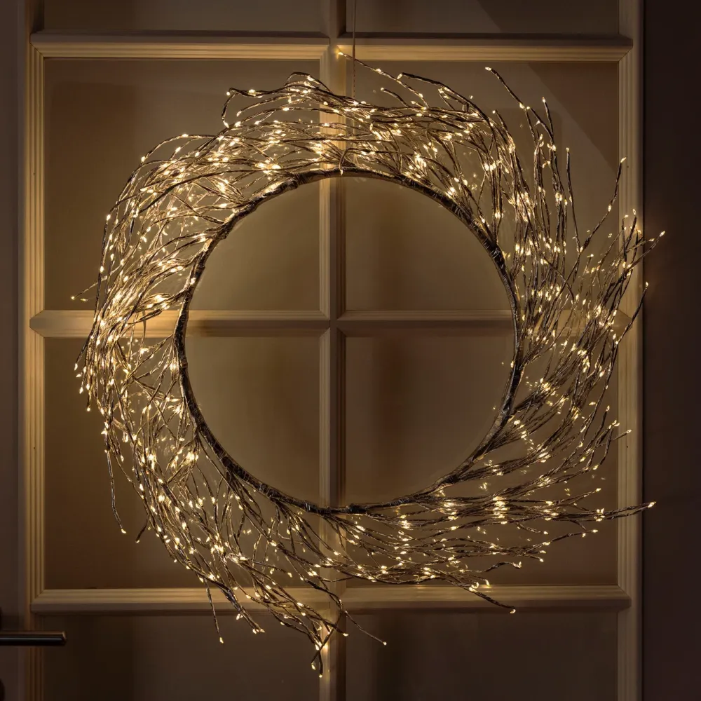 Kjell Lyslenker|Julelys|Lyskrans Ring 936 LED Ø50 cm (sølv)