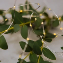 Kjell Lyslenker|Julelys|Lyslenke Micro 40 LED 1,95 m, batteridrevet (sølv)
