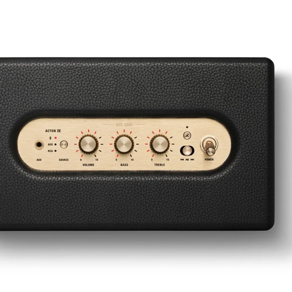 Marshall Høyttaler|Stemmeassistenter|Acton IV Bluetooth-høyttaler Sort