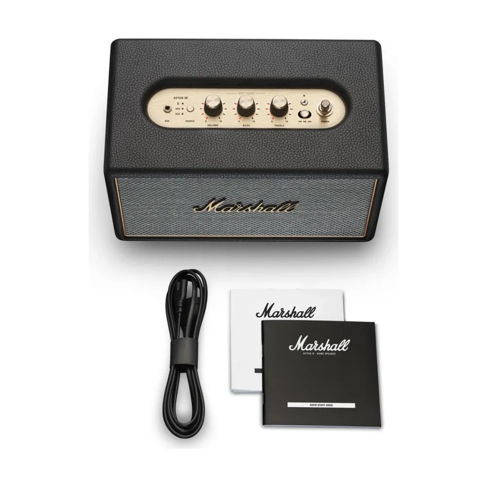 Marshall Høyttaler|Stemmeassistenter|Acton IV Bluetooth-høyttaler Sort