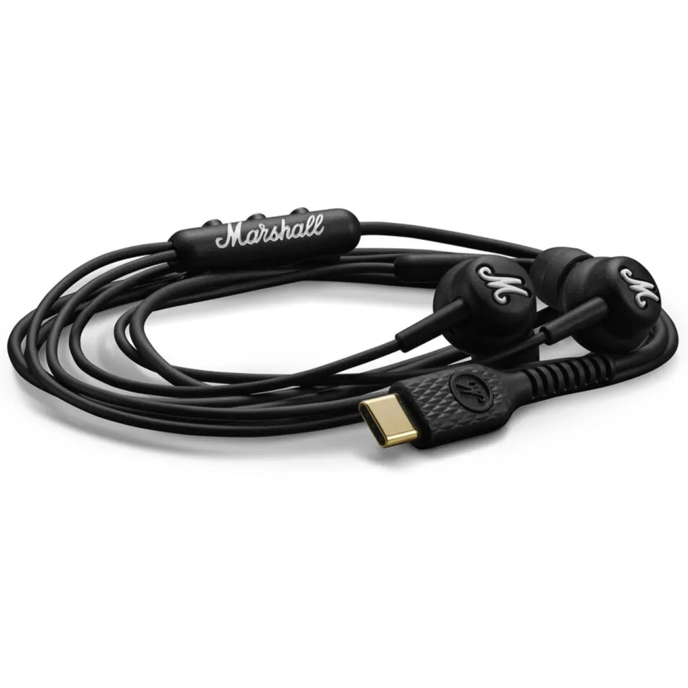 Marshall Dataheadset|Hodetelefoner Og Hodesett|Mode USB-C in-ear-hodetelefoner Svart