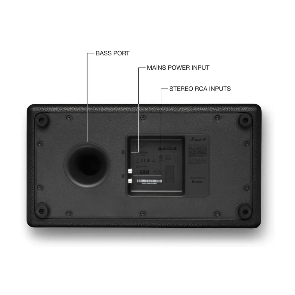 Marshall Høyttaler|Stemmeassistenter|Stanmore IV Bluetooth-høyttaler Sort