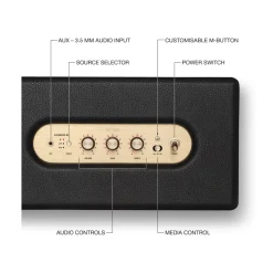 Marshall Høyttaler|Stemmeassistenter|Stanmore IV Bluetooth-høyttaler Sort