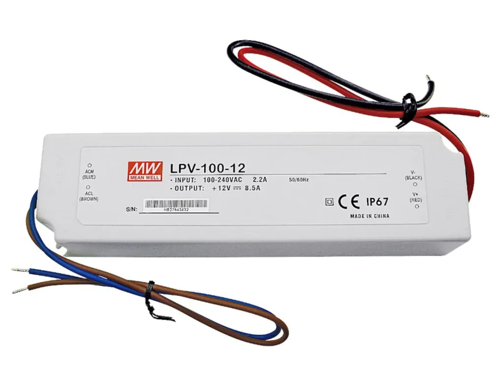 Mean Well Lampetilbehør|LED-transformator 100 W