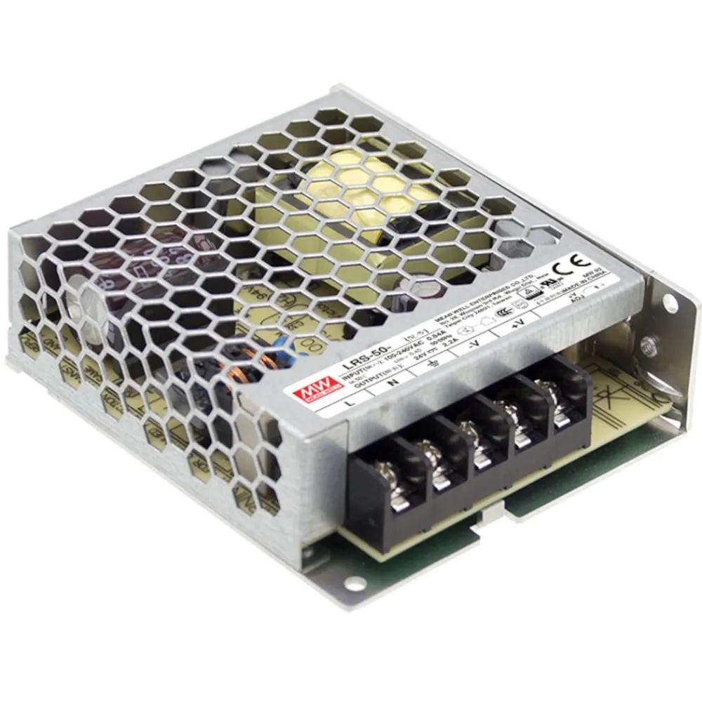 Mean Well Strømadaptrer|Svitsjet strømforsyning 5V (DC) 50 W