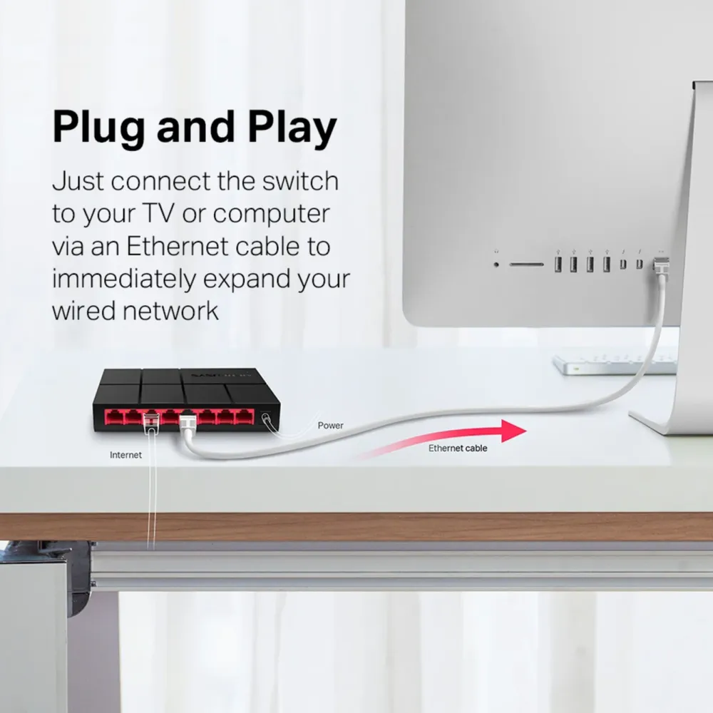 Mercusys Kablet Nettverk|Gigabitswitch 8 porter