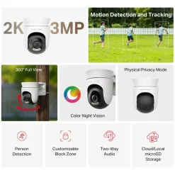 Mercusys Kameraovervåking|MC510 – Outdoor Pan/Tilt Security wifi overvåkingskamera