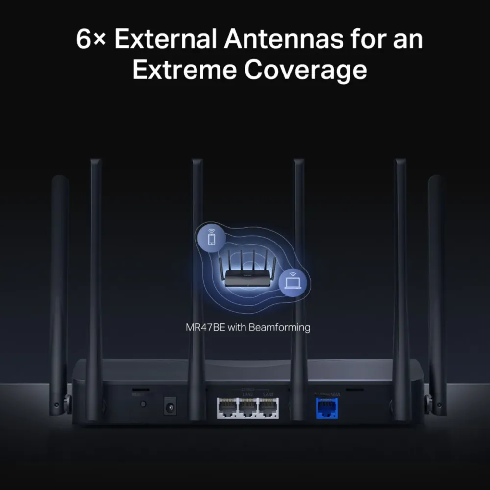 Mercusys Wifi-Routere|MR47BE Tri-Band Wifi 7-ruter