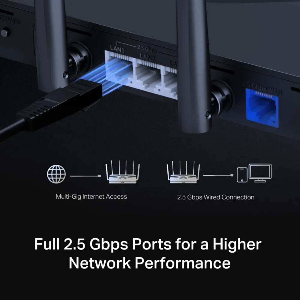 Mercusys Wifi-Routere|MR47BE Tri-Band Wifi 7-ruter