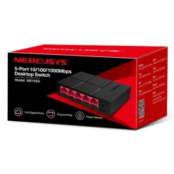 Mercusys Kablet Nettverk|MS105G 5-porters gigabitswitch