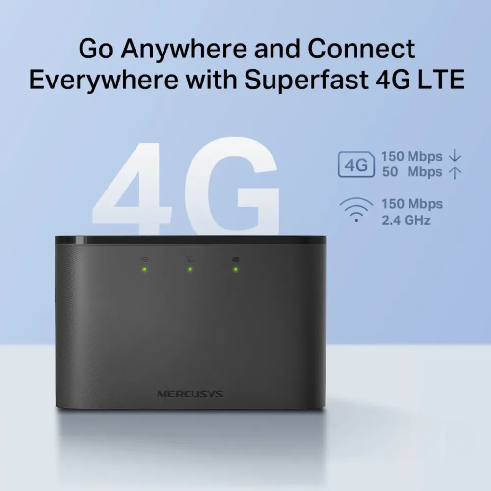 Mercusys Mobilt Bredbånd Og Rutere|Nettverkskabler|MT110 4G LTE-ruter