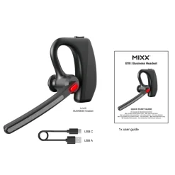 MIXX Dataheadset|Dataheadset|Mono Headset B10 trådløst med ENC-mikrofon Svart