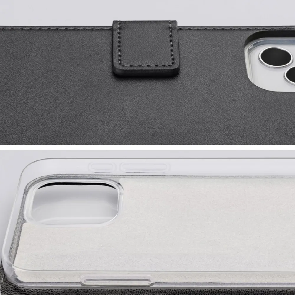 Mobilize Iphone-Tilbehør|Classic Gelly Wallet Book Case – Mobildeksel for iPhone 13 Pro Max Svart
