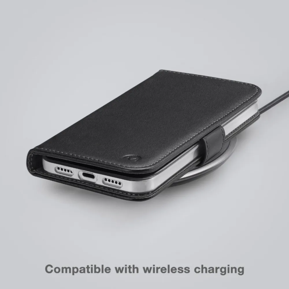 Mobilize Iphone-Tilbehør|Classic Gelly Wallet Book Case – Mobildeksel for iPhone 13 Pro Max Svart