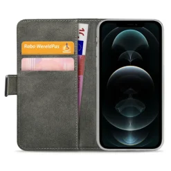 Mobilize Iphone-Tilbehør|Classic Gelly Wallet Book Case – Mobildeksel for iPhone 12 Pro Max Svart