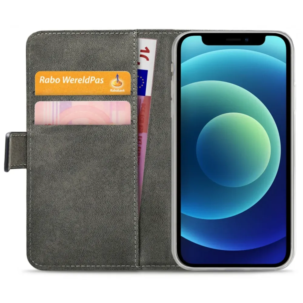 Mobilize Iphone-Tilbehør|Classic Gelly Wallet Book Case – Mobildeksel for iPhone 12 mini Svart