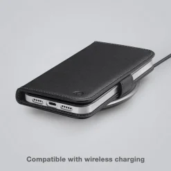 Mobilize Iphone-Tilbehør|Classic Gelly Wallet Book Case – Mobildeksel for iPhone 15 Pro Svart