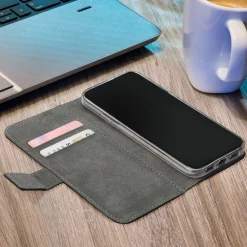 Mobilize Iphone-Tilbehør|Classic Gelly Wallet Book Case – Mobildeksel for iPhone 15 Pro Svart