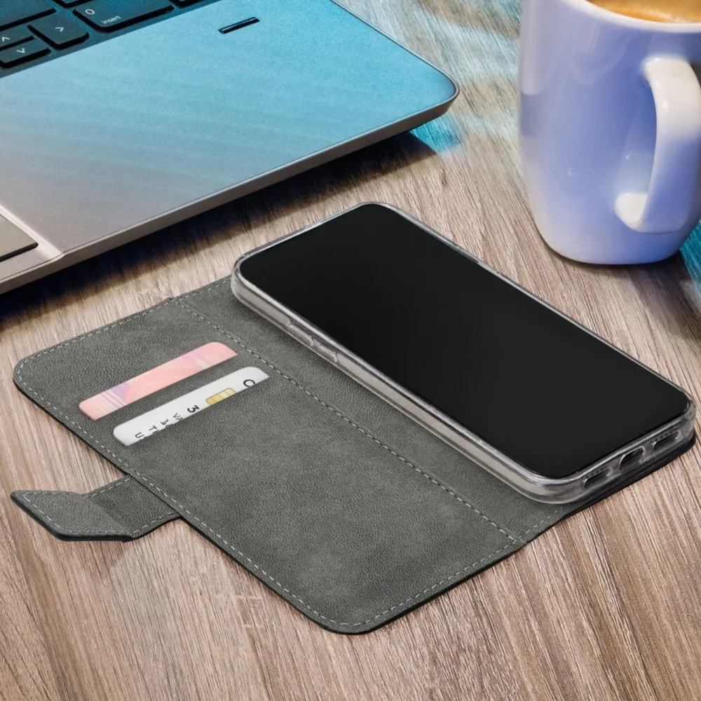 Mobilize Iphone-Tilbehør|Classic Gelly Wallet Book Case – Mobildeksel for iPhone 15 Pro Svart