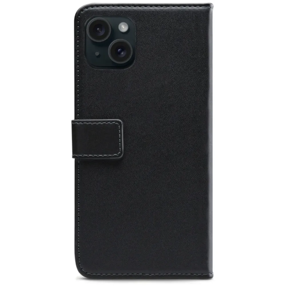 Mobilize Iphone-Tilbehør|Classic Gelly Wallet Book Case – Mobildeksel for iPhone 15 Plus Svart