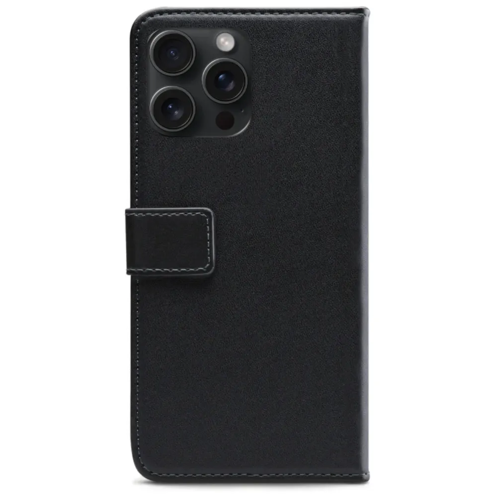 Mobilize Iphone-Tilbehør|Classic Gelly Wallet Book Case – Mobildeksel for iPhone 15 Pro Max Svart