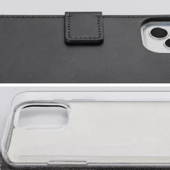 Mobilize Iphone-Tilbehør|Classic Gelly Wallet Book Case – Mobildeksel for iPhone 15 Pro Max Svart