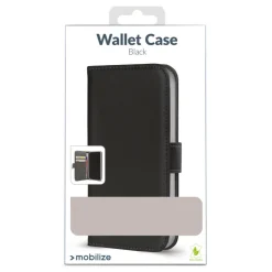 Mobilize Iphone-Tilbehør|Classic Gelly Wallet Book Case – Mobildeksel for iPhone 15 Pro Max Svart
