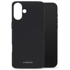Mobilize Iphone-Tilbehør|Rubber Gelly Case – Mobildeksel for iPhone 16 Plus Svart