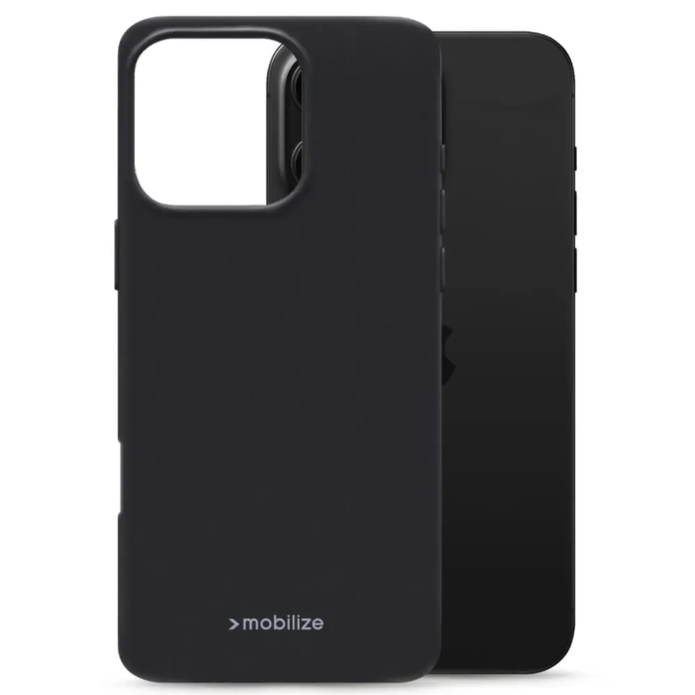 Mobilize Iphone-Tilbehør|Rubber Gelly Case – Mobildeksel for iPhone 16 Pro Max Svart