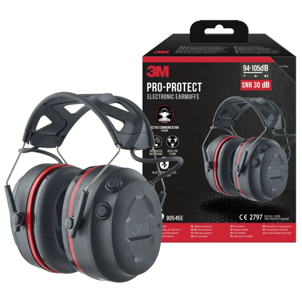 3M Kropp Og Helse|Pro-Protect hørselsvern med Bluetooth Svart