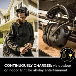 3M WorkTunes Kropp Og Helse|Connect & Solar hørselvern Bluetooth Svart