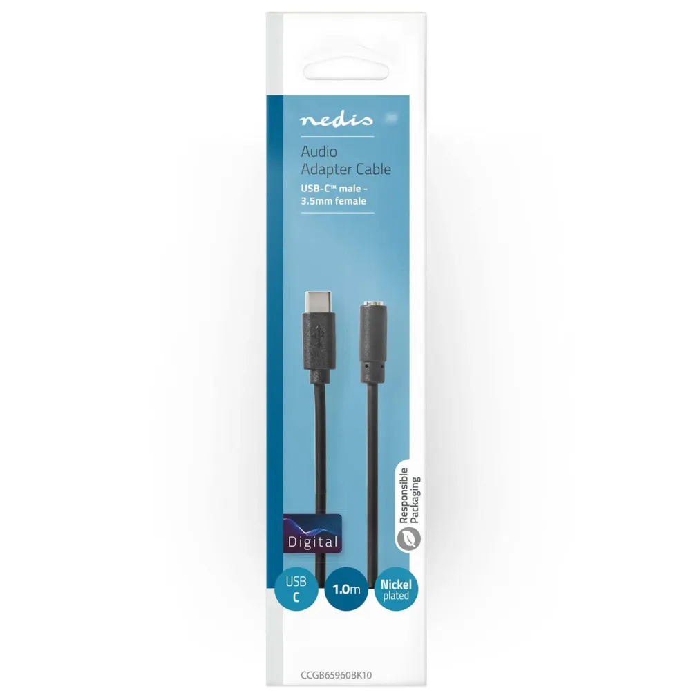 Nedis Kabler Og Adaptere|Usb|Adapterkabel med USB-C til 3,5-mm 1 m