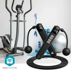 Nedis Kropp Og Helse|2-i-1 Fitness Smart Hoppetau med Bluetooth