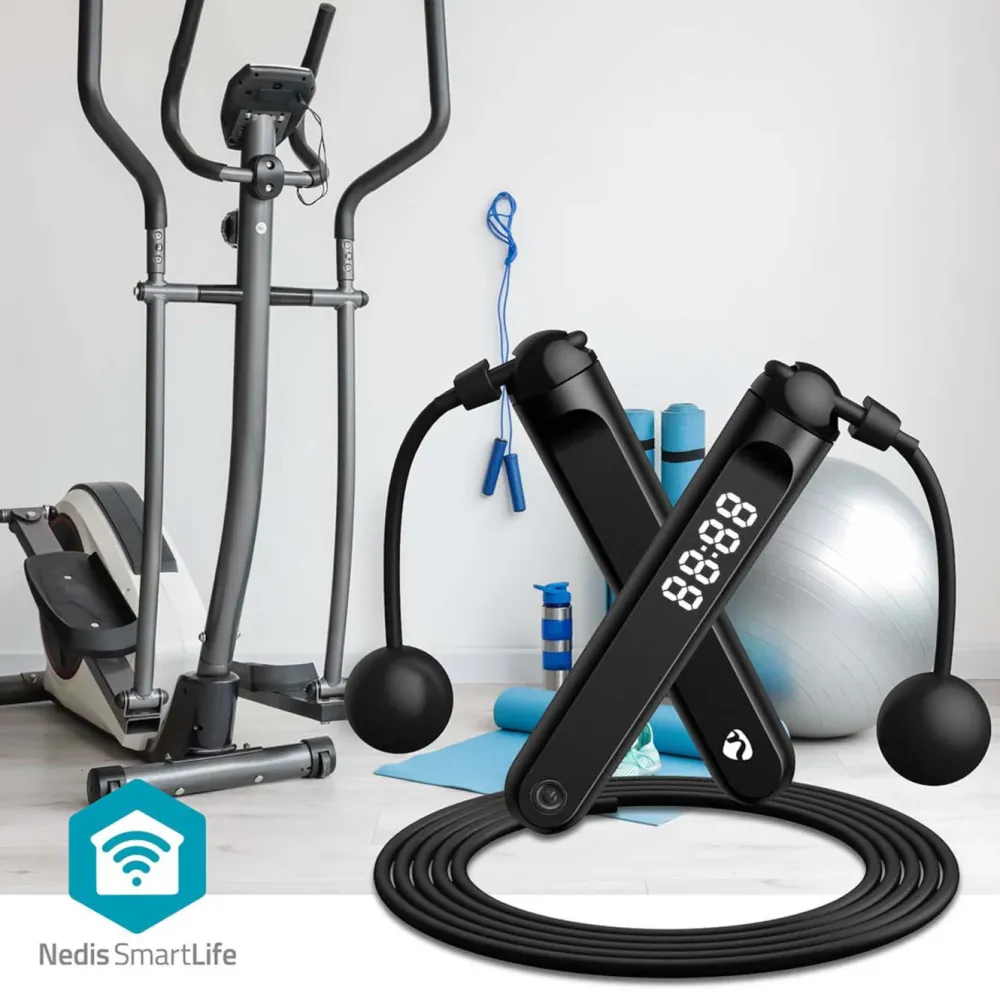 Nedis Kropp Og Helse|2-i-1 Fitness Smart Hoppetau med Bluetooth