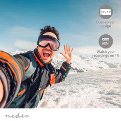 Nedis Foto Og Video|4K-actionkamera med to skjermer