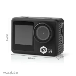 Nedis Foto Og Video|4K-actionkamera med to skjermer