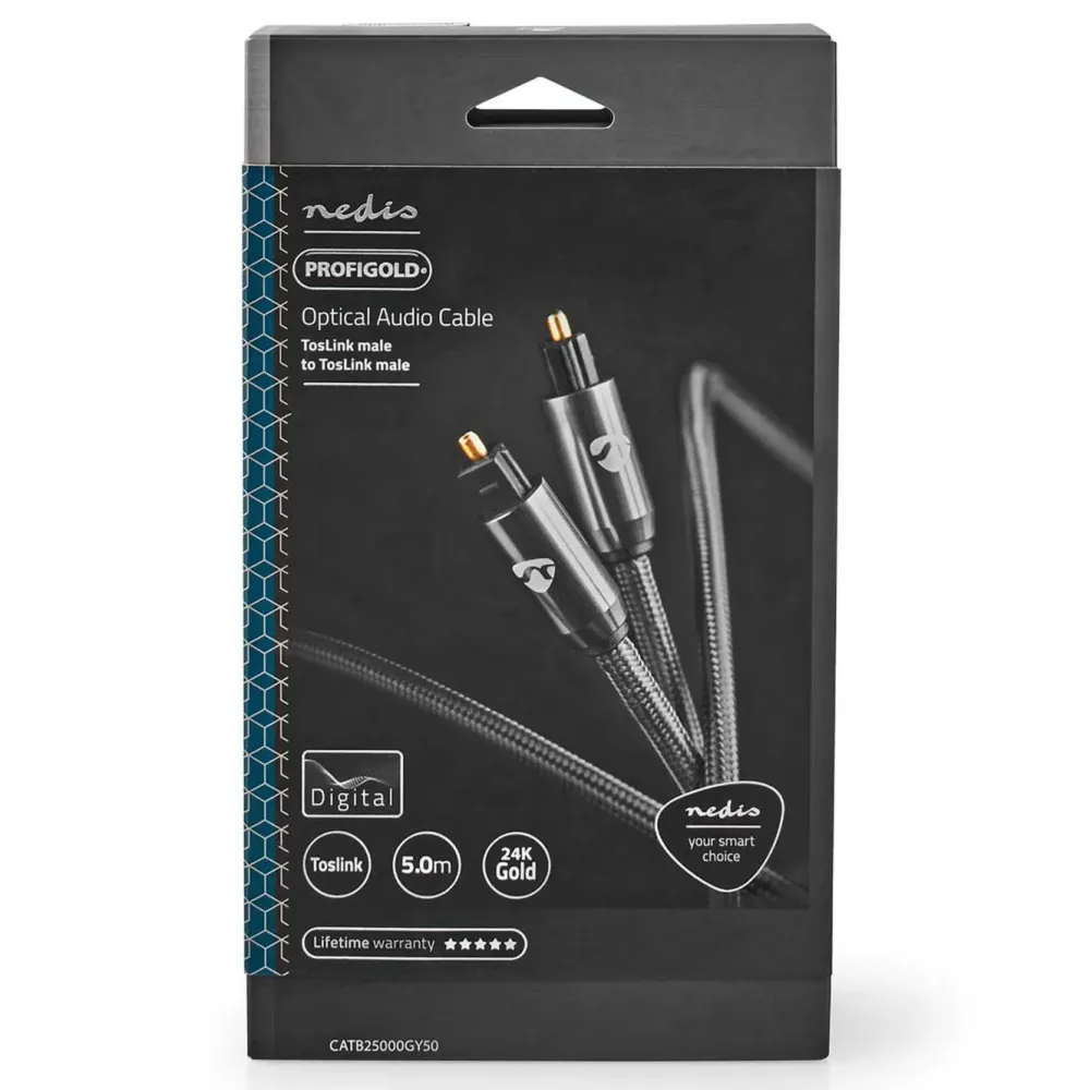 Nedis Lyd- & Videokabler|Optisk lydkabel Toslink 5 m