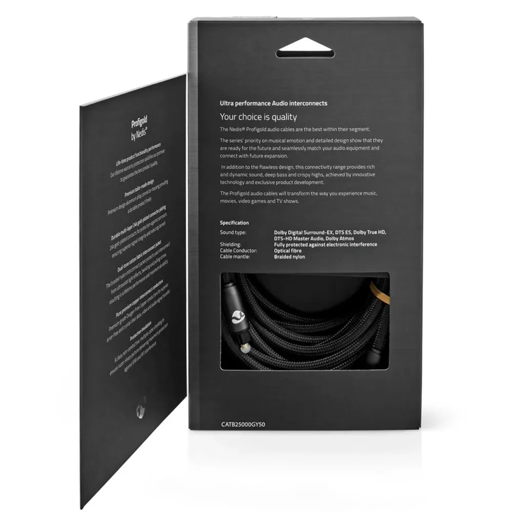 Nedis Lyd- & Videokabler|Optisk lydkabel Toslink 5 m