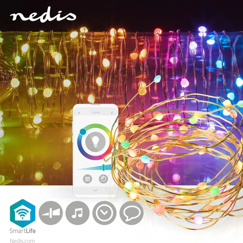 Nedis Lyslenker|Smart Festbelysning 5 m