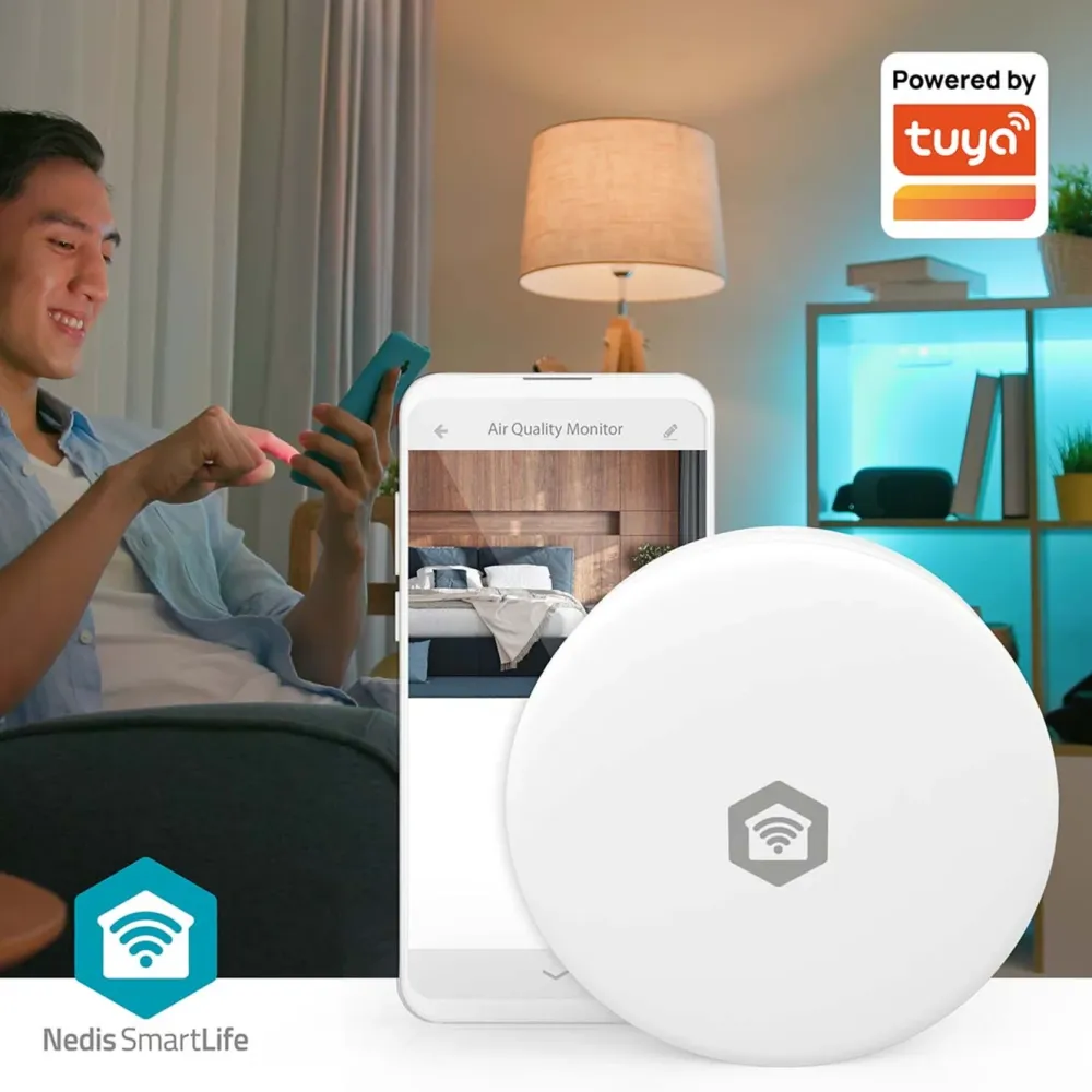 Nedis Smarte Sensorer|SmartLife luftkvalitetsmåler med CO₂-sensor og wifi