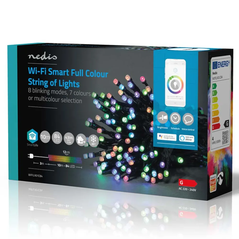 Nedis Smart Belysning|Utendørs Belysning|SmartLife Lyslenke RGB 10 m